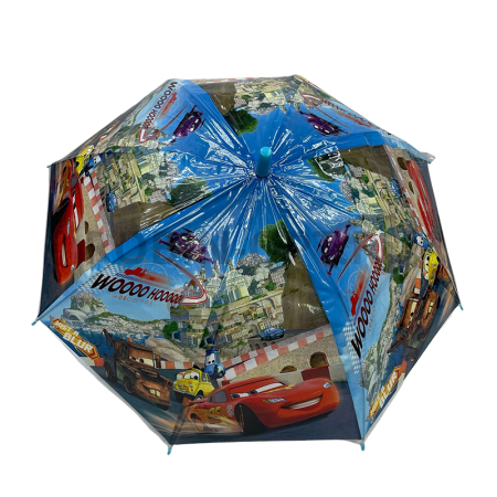 Зонт универсальный трость без бренда Детский зонты, полуавтомат, ручка крюк, пластик, 48 см, 6 спиц, сталь, разные фото детальное