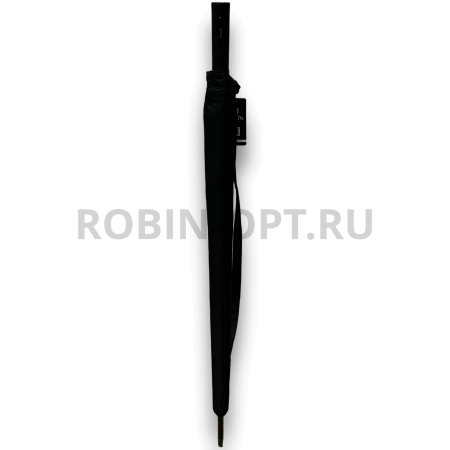 Зонт полуавтомат мужской трость, ROBIN 1720, прямая ручка , 27"(68см)Х16к, эпонж 210т, (диаметр),  г, , черный фото детальное