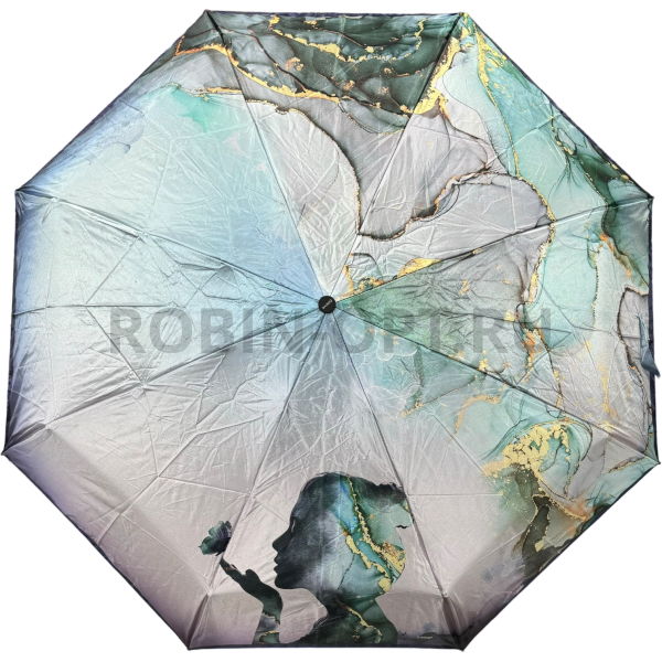 Зонт автомат женский 4 сл., DINIYA 214, прямая ручка , 21.6"(55см)Х8к, сатин, (диаметр),  г, , абстракция фото детальное
