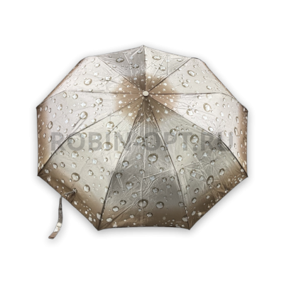 Зонт полуавтомат женский 3 сл., DINIYA 106, прямая ручка , 23"(58.5см)Х9к, полиэстер, 97 см(диаметр), 445 г, , капельки фото анонса