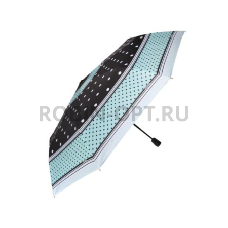 Зонт автомат женский 3 сл., Три слона L3690-C, прямая ручка , 23.6"(60см)Х9к, полиэстер, (диаметр),  г, , горошек фото детальное