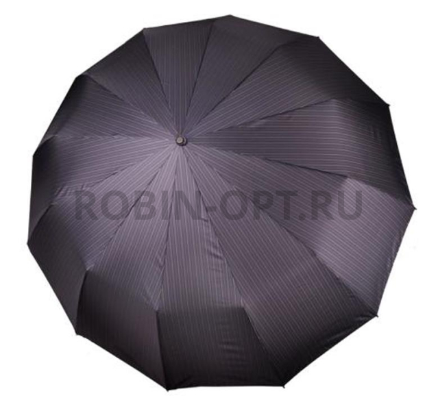 Зонт автомат мужской 3 сл., Три слона M7121, прямая ручка , 27.5"(70см)Х12к, полиэстер, (диаметр),  г, , полоска фото детальное