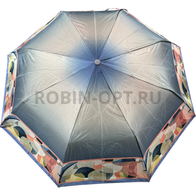Зонт полуавтомат женский 3 сл., DINIYA 216, прямая ручка , 23"(58.5см)Х8к, сатин, (диаметр),  г, , абстракция и переход фото анонса