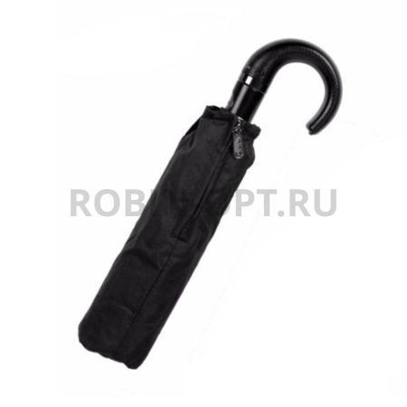 Зонт полный автомат мужской 3 сл., Три слона M7820, ручка крюк, 27.5"(70см)Х8к, полиэстер, (диаметр),  г, , черный фото детальное