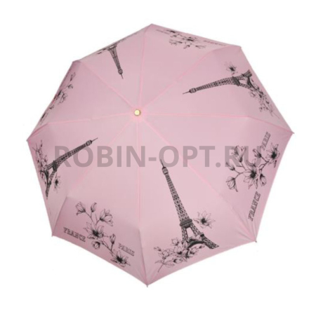 Зонт полный автомат женский 3 сл., Три слона L3897-C, прямая ручка , 23"(58.5см)Х8к, эпонж, (диаметр),  г, , нарисованный город фото детальное