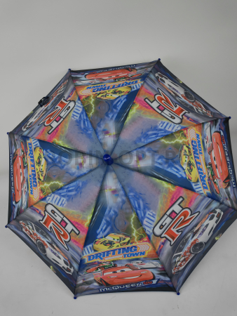 Зонт полуавтомат детский трость, PICCO 083, ручка крюк, 19"(48см)Х8к, полиэстер, (диаметр),  г, , тачки фото детальное