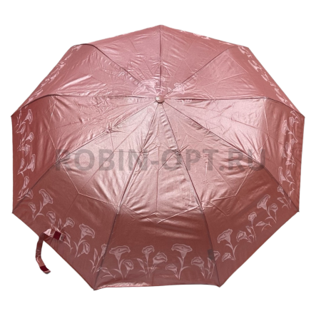 Зонт полуавтомат женский 3 сл., Unipro 2313 (214), прямая ручка , 23"(58.5см)Х9к, сатин, (диаметр),  г, , перламутр фото детальное