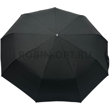 Зонт автомат мужской 3 сл., ROBIN 462, прямая ручка , 23"(58.5см)Х9к, эпонж 260т, 100 см(диаметр), 489 г, 1 расцветка, черный фото детальное