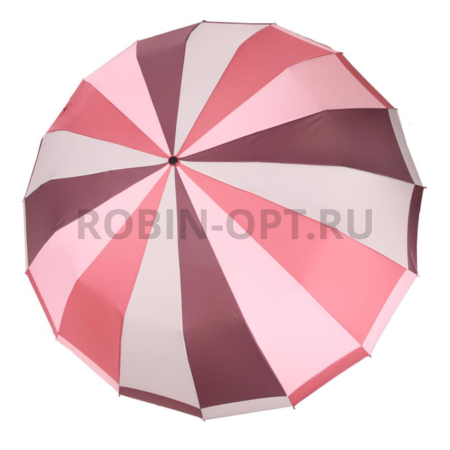 Зонт автомат женский 3 сл., Три слона L3162 - D. Rose, прямая ручка , 23"(58.5см)Х16к, эпонж, (диаметр),  г, , радуга с каймой (Ро фото детальное