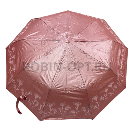 Зонт полуавтомат женский 3 сл., Unipro 2313 (214), прямая ручка , 23"(58.5см)Х9к, сатин, (диаметр),  г, , перламутр фото детальное