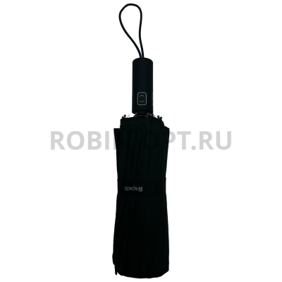 Зонт автомат мужской 3 сл., ROBIN 415, прямая ручка , 23"(58.5см)Х16к, эпонж 210т, 104 см(диаметр), 584 г, 1 рассцветка, черный фото анонса