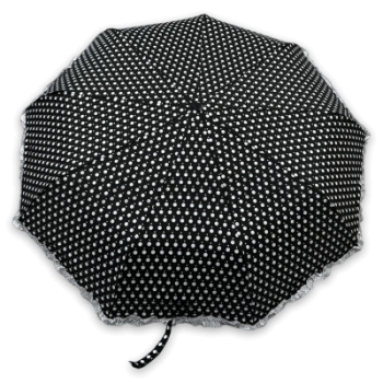 Зонт полуавтомат женский 3 сл., DINIYA 2775, прямая ручка , 23"(58.5см)Х9к, полиэстер, (диаметр),  г, , горошек фото анонса