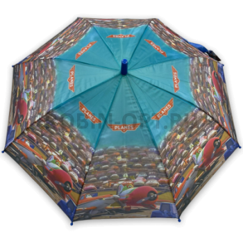 Зонт детский трость DINIYA 2225, полуавтомат, ручка крюк, пластик, 48 см, эпонж, 8 спиц, пластик фото анонса