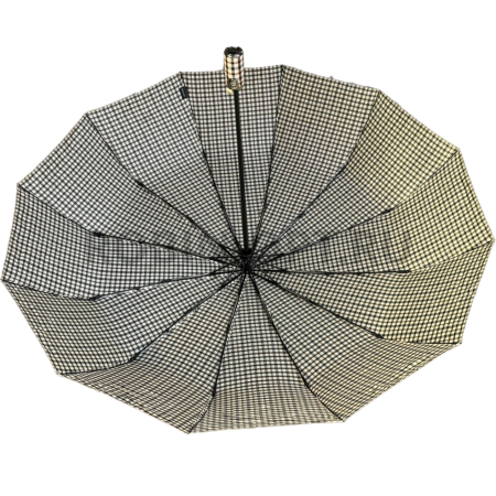Зонт автомат женский 3 сл., ROBIN 3502, прямая ручка , 25"(63.5см)Х12к, эпонж, 116 см(диаметр), 566 г, 3 рассцветка, клетка фото детальное