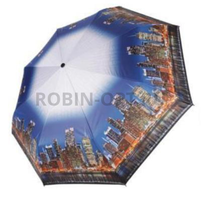 Зонт автомат женский 3 сл., Три слона L3887-E, прямая ручка , 21.6"(55см)Х8к, полиэстер, (диаметр),  г, , узоры фото анонса