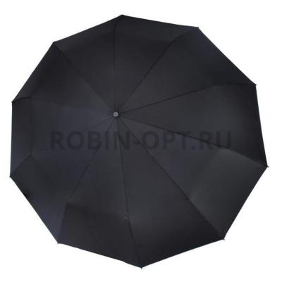 Зонт автомат мужской 3 сл., Три слона M6100, прямая ручка , 23.6"(60см)Х10к, полиэстер, (диаметр),  г, , черный фото анонса