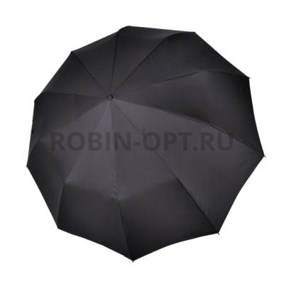 Зонт полный автомат мужской 3 сл., Три слона M8100, ручка крюк, 23"(58.5см)Х10к, , (диаметр),  г, , черный фото анонса