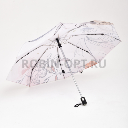 Зонт автомат женский 4 сл., ROBIN 4127, прямая ручка , 21.6"(55см)Х8к, эпонж 210т, 94 см(диаметр), 343 г, 6 расцветка, абстракция фото детальное