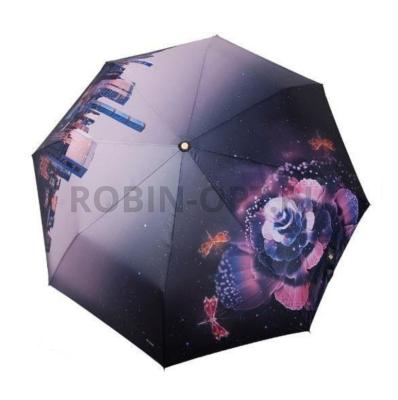 Зонт полный автомат женский 3 сл., Три слона L3850-C, прямая ручка , 23"(58.5см)Х8к, эпонж, (диаметр),  г, , города фото анонса